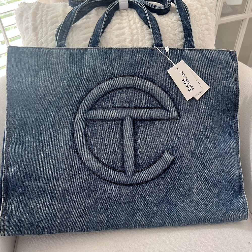 Telfar Shopper Denim - Large BNWT! - Picture 6 of 9
